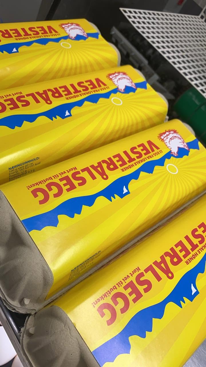 Egg i kartong fra Vesterålsegg